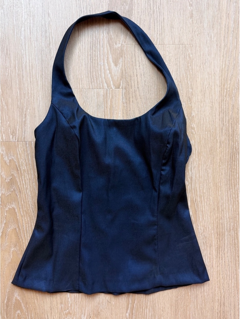 Vintage Y2K Rampage Black/Blue Halter Top Size 9